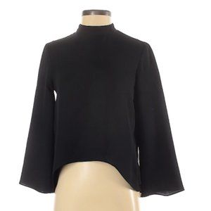 Zara Basic Mock Neck Blouse